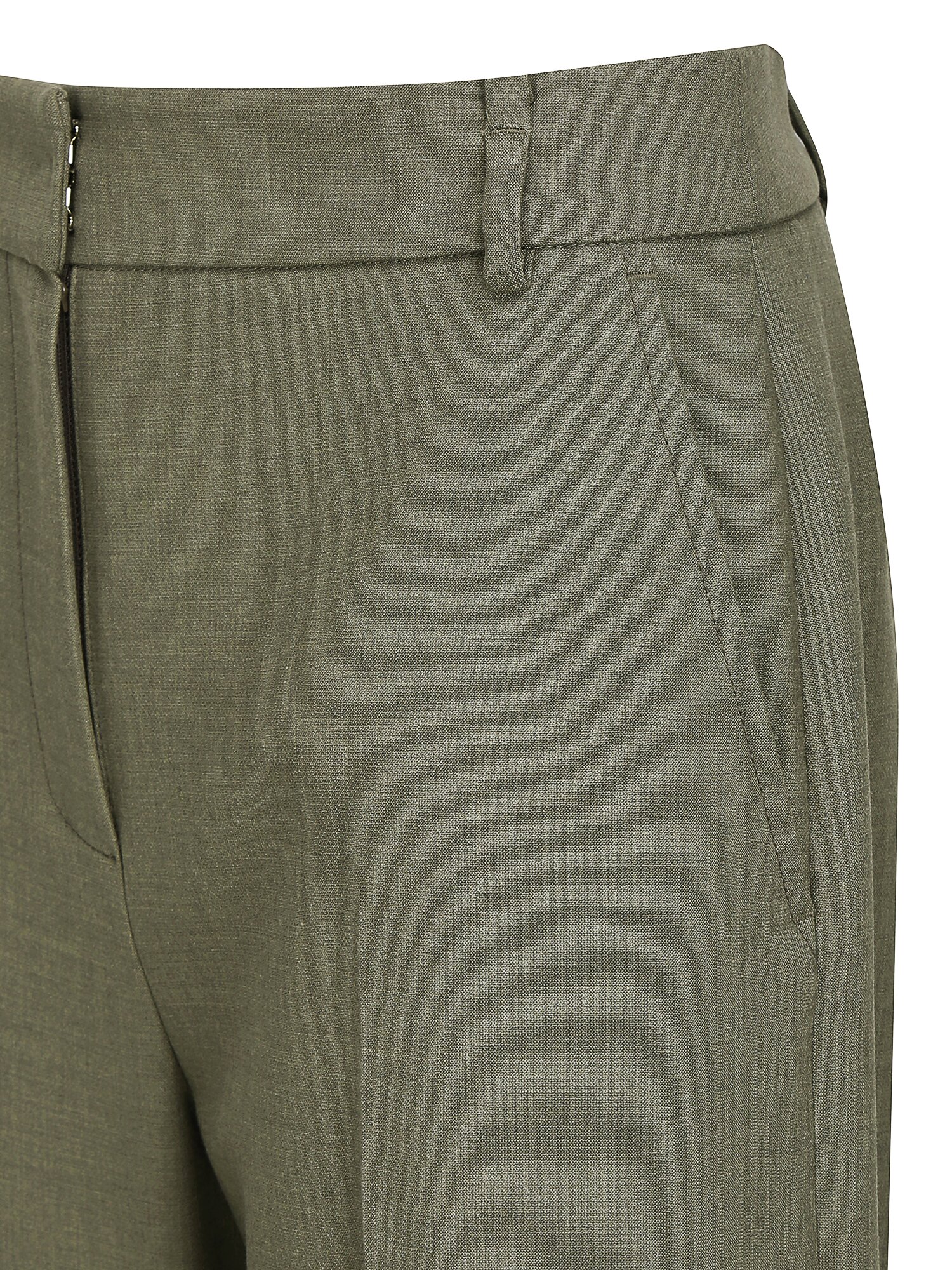 노턱 스트레이트 와이드 팬츠 (LIGHT KHAKI)