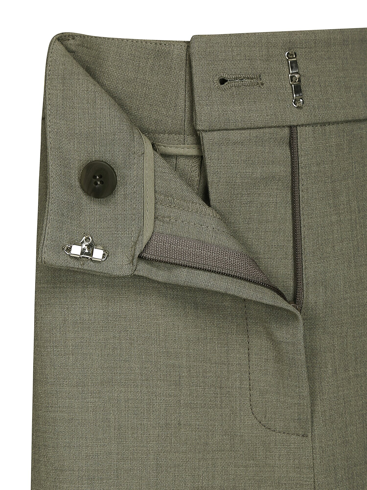 노턱 스트레이트 와이드 팬츠 (LIGHT KHAKI)