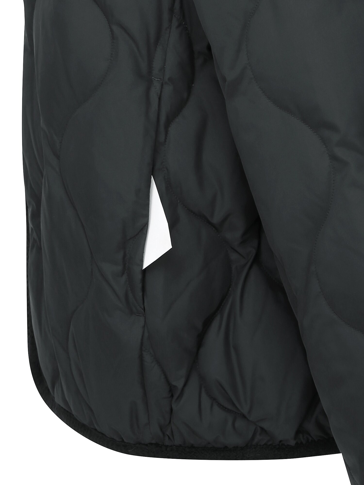 하이넥 웨이브 퀼팅 덕다운 점퍼 (BLACK)