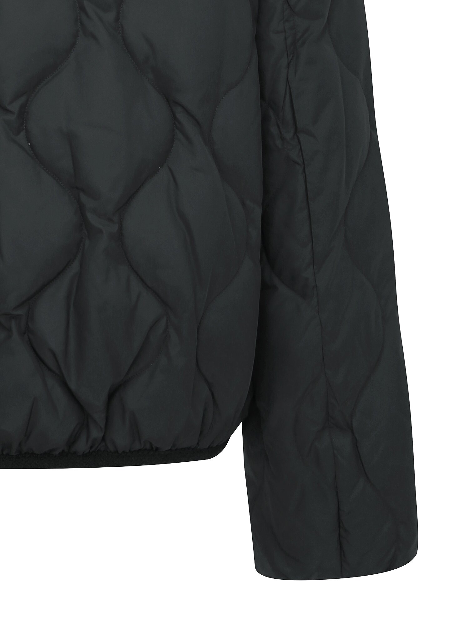하이넥 웨이브 퀼팅 덕다운 점퍼 (BLACK)