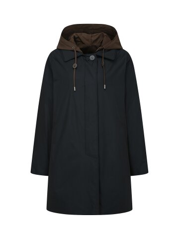 후드 히든 버튼 패딩 코트 