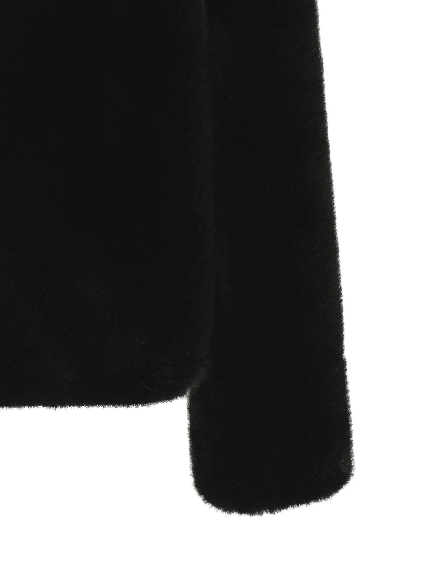 페이크 퍼 밴딩 하이넥 점퍼 (BLACK)