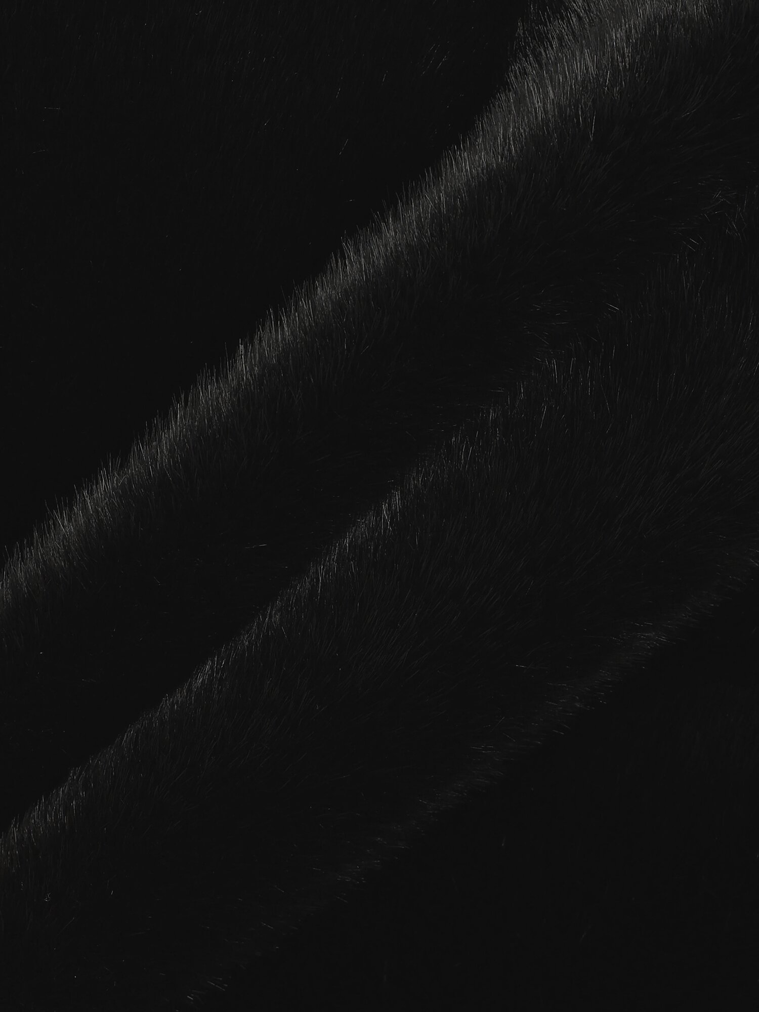 페이크 퍼 밴딩 하이넥 점퍼 (BLACK)