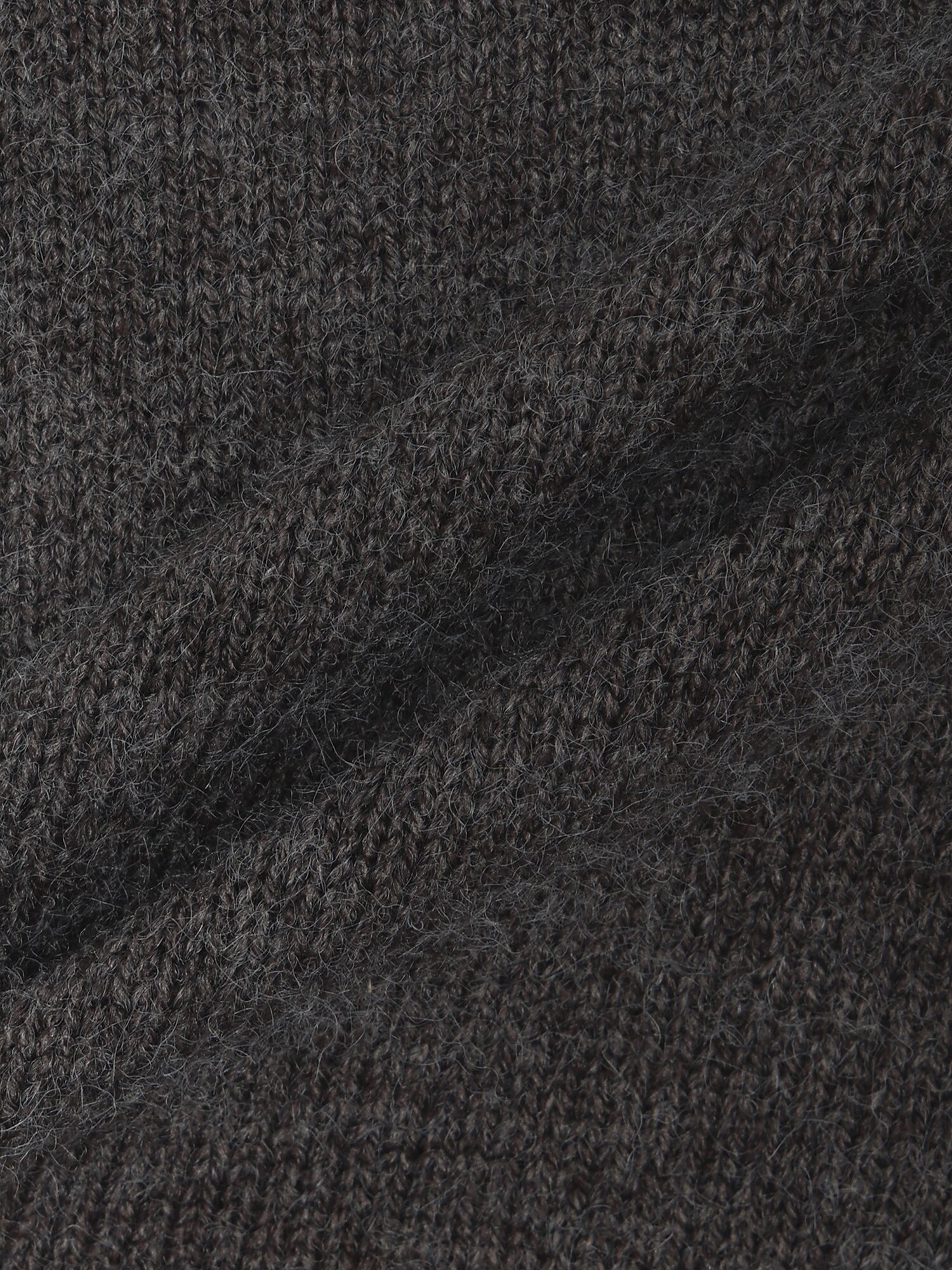 사이드 아가일 브이넥 니트 가디건 (DARK GREY)