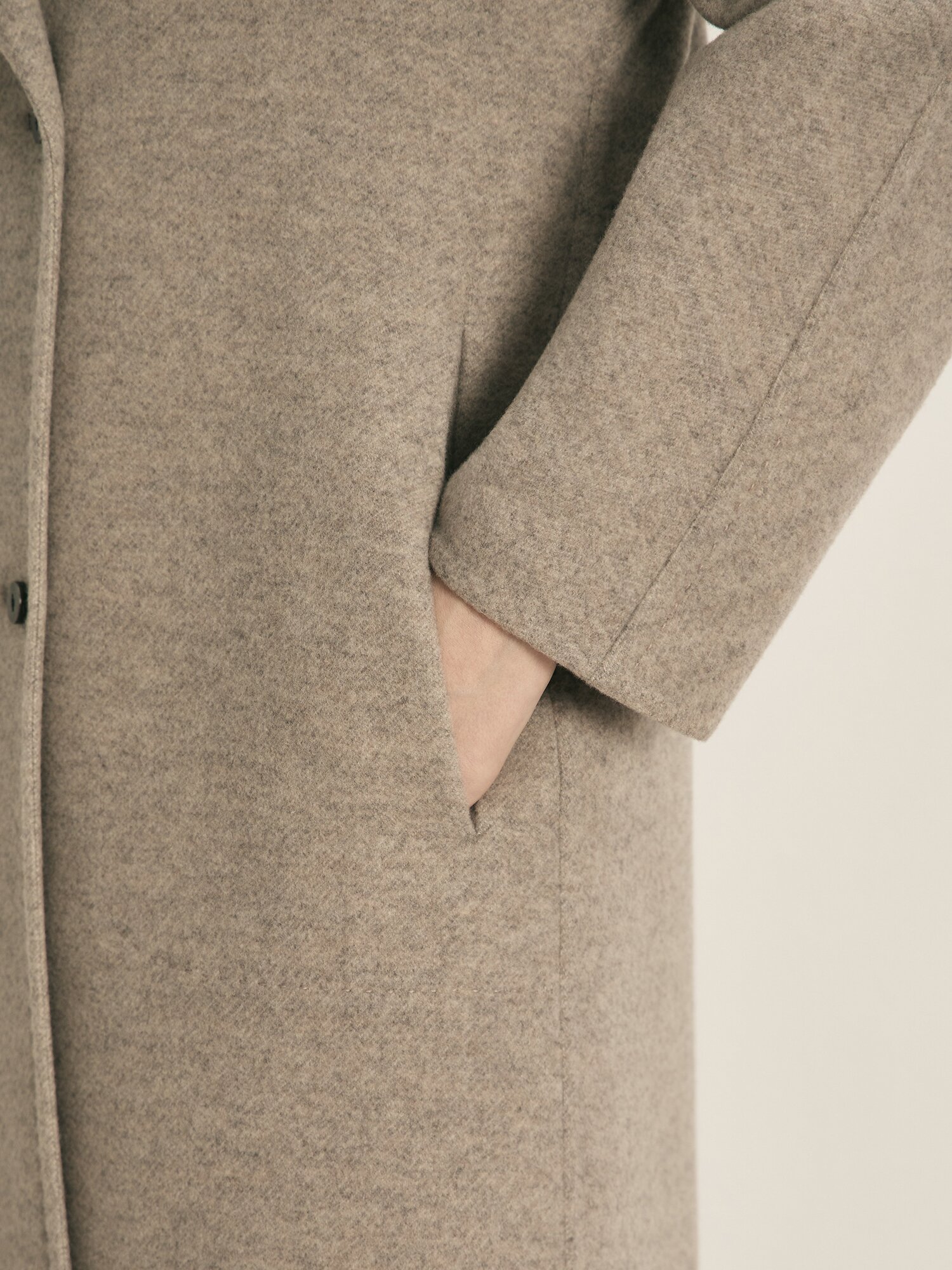 캐시미어 더블 롱 코트 (TAUPE BEIGE)