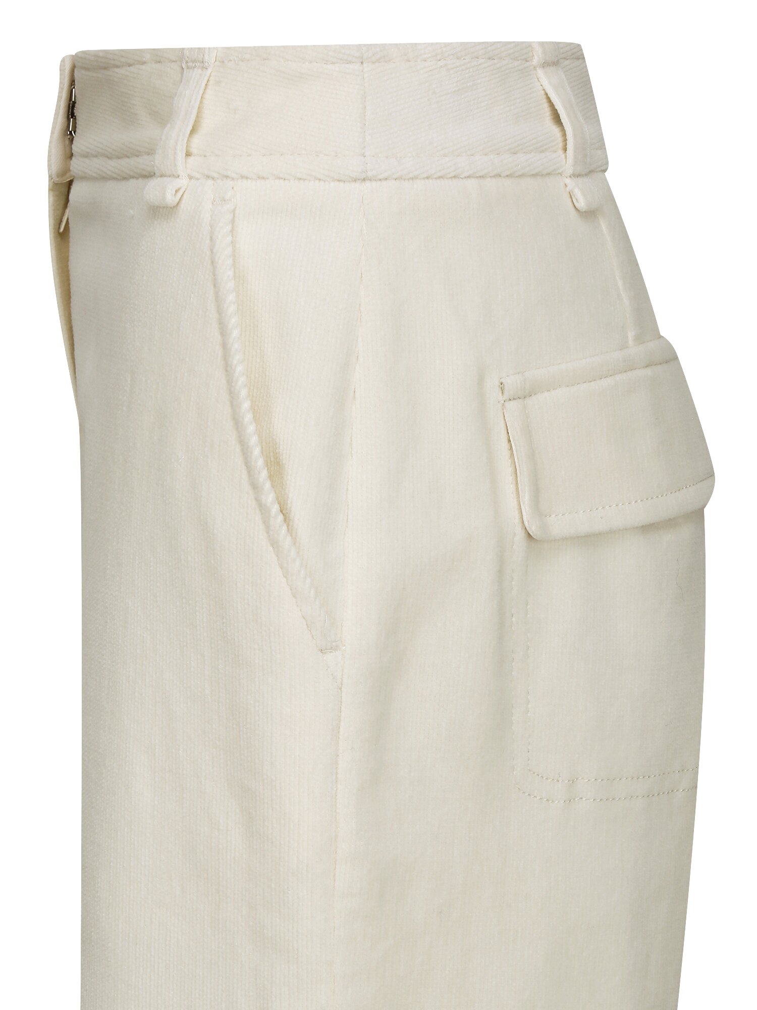 코듀로이 와이드핏 플랩 포켓 팬츠 (IVORY)