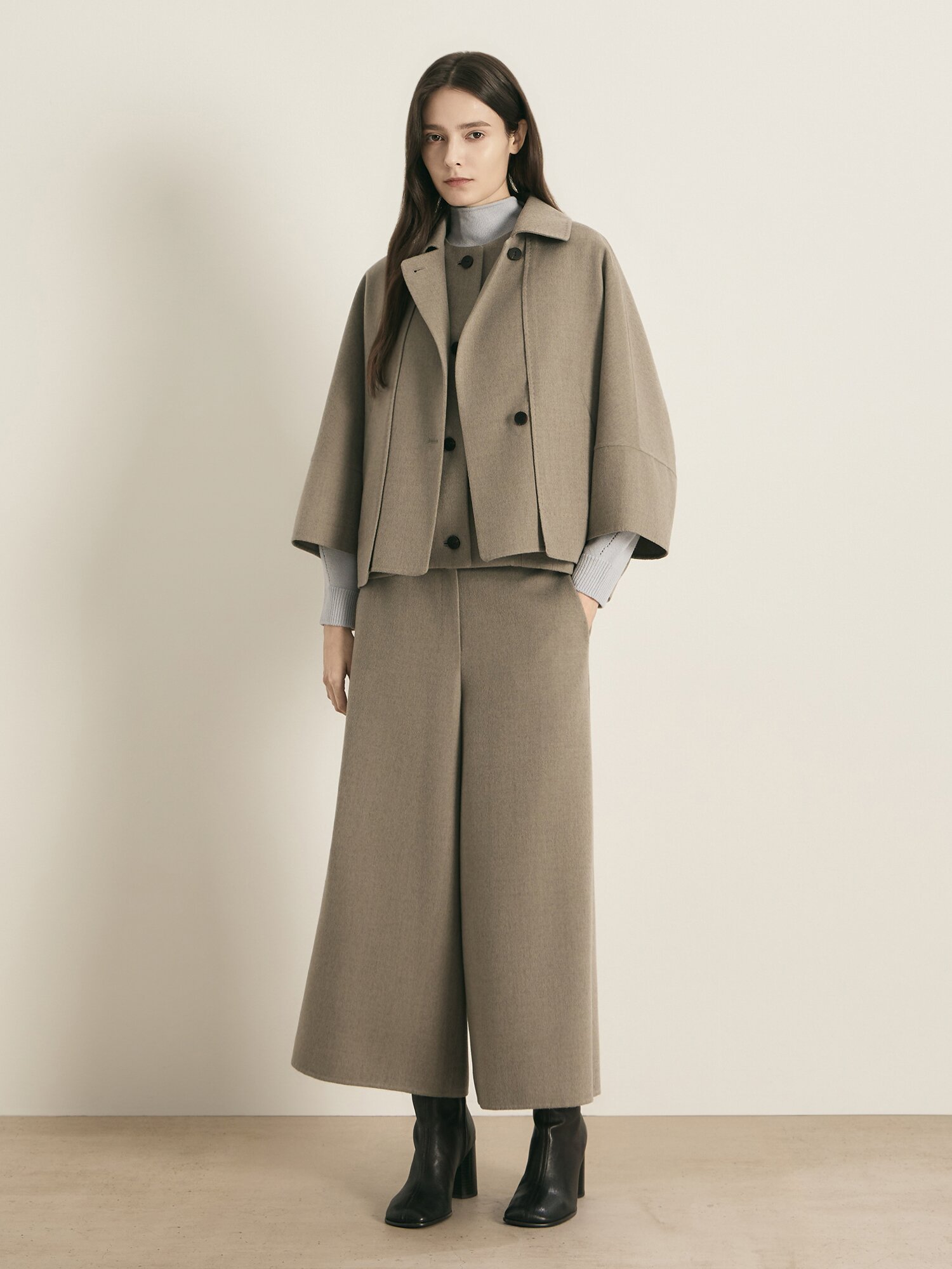 울 돌먼 슬리브 자켓 (TAUPE GREY)