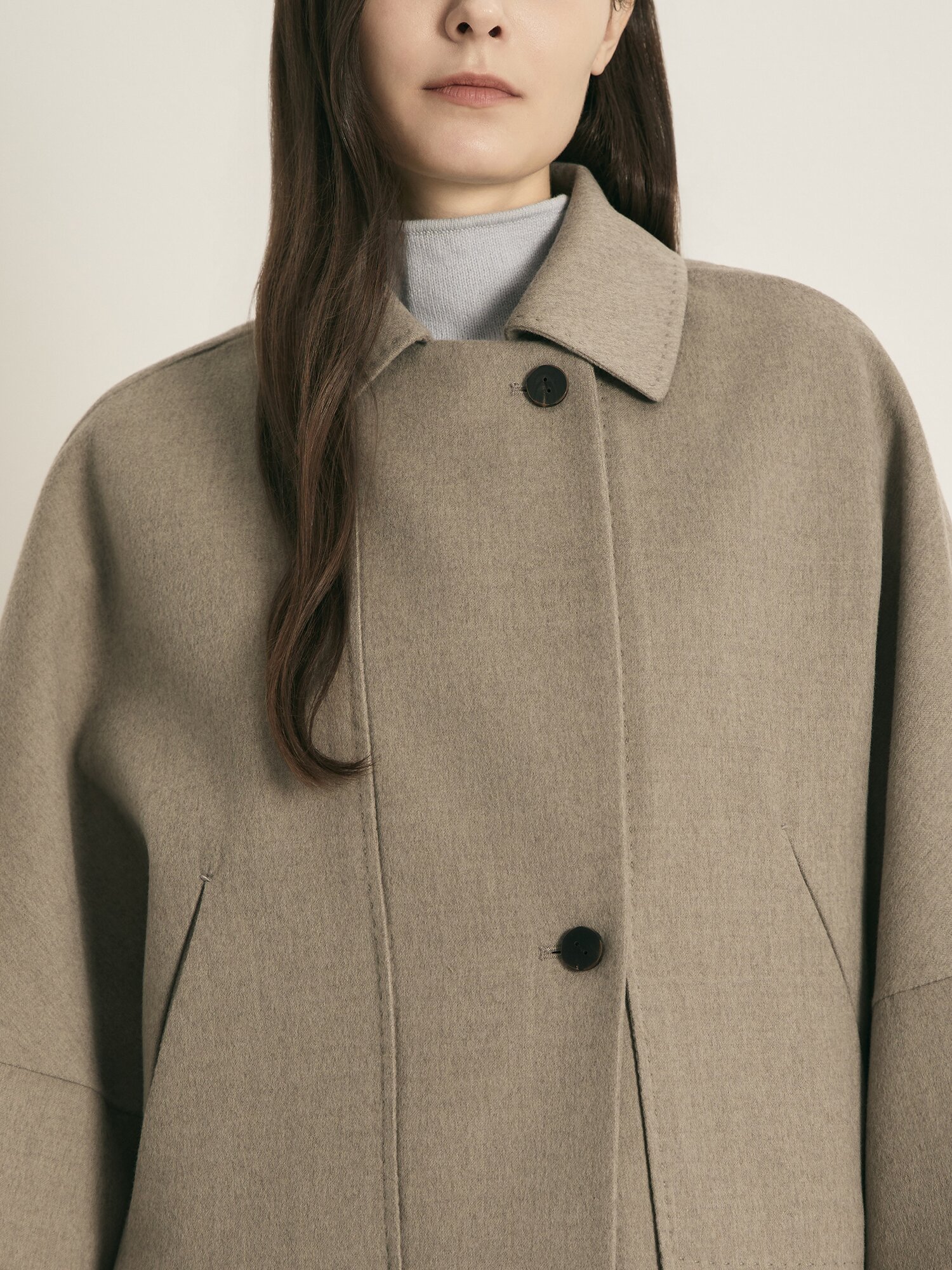 울 돌먼 슬리브 자켓 (TAUPE GREY)