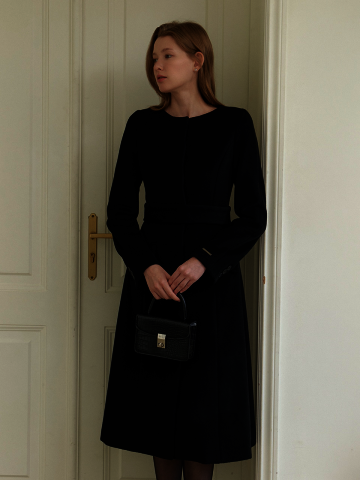 Wool A-Line Belted Coat / Black(2color)