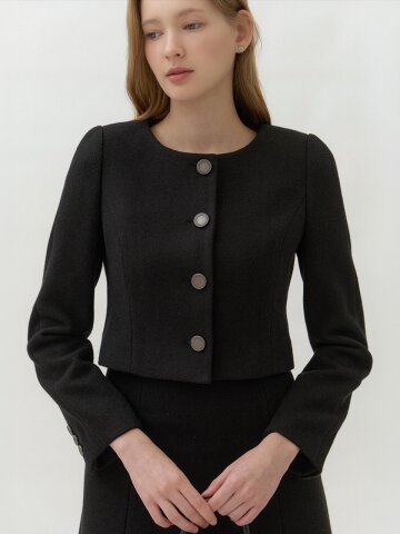 ELLE Cropped Jacket / Black(2color)