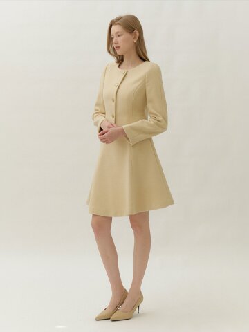 ELLE Flare Midi-Skirt / Butter Yellow(2color)