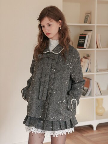 Cest_Wool bow coat