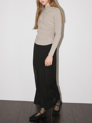 DD_Straight knit maxi skirt
