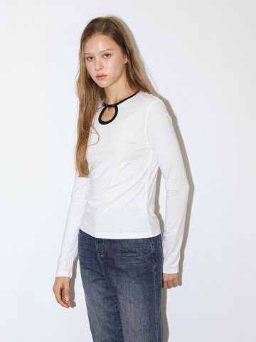 DD_Point neck slim top