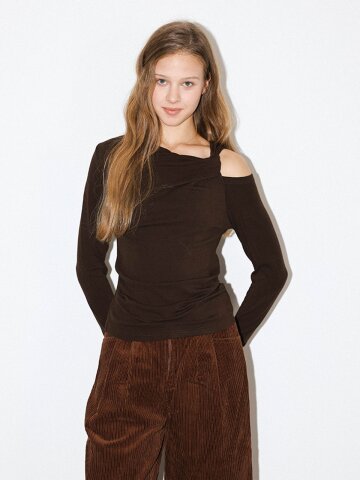 DD_Off shoulder drape top_3color
