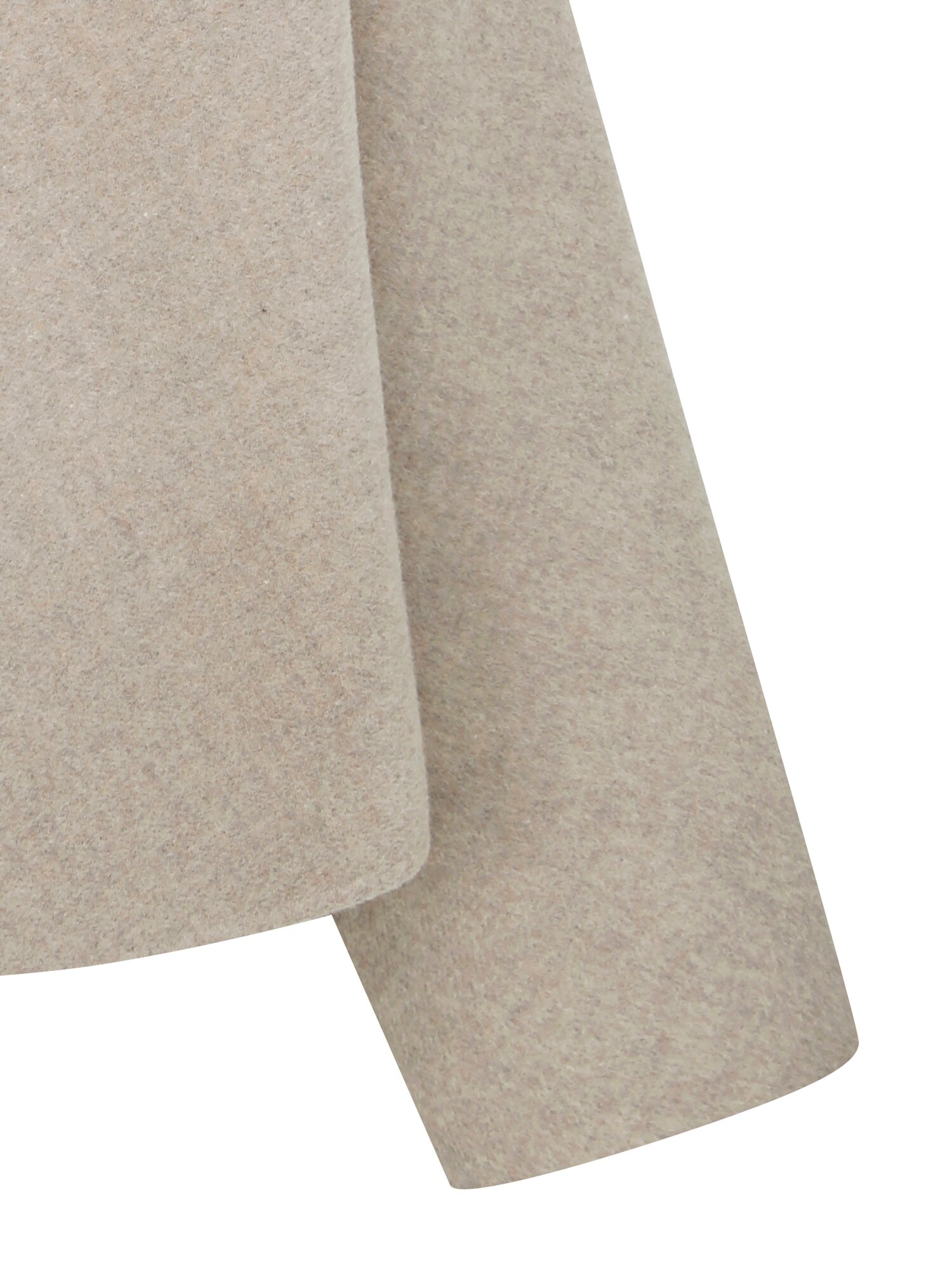 울 핸드메이드 머플러 크롭 코트 (MELANGE BEIGE)