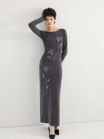 YY_Off-shoulder waist dress