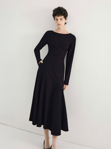 YY_Waist-cuff base dress