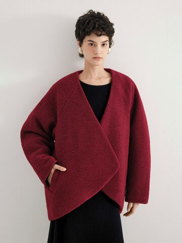 YY_Red irregular short jacket