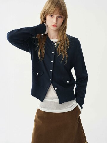 WD_Contrast trim cardigan_2color