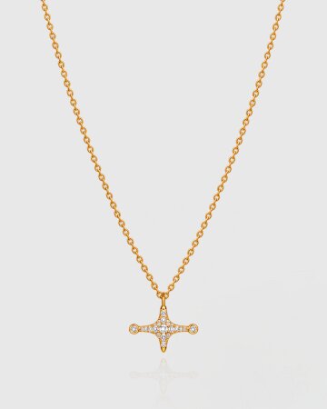 Stellar Cross Pavé Necklace
스텔라 크로스 파베 네크리스