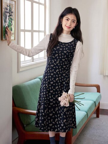LS_Vintage floral dress