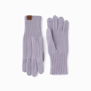 [STUDIO KAYNA] 소프트 터치 케이블 니트 핑커홀 장갑(라일락)