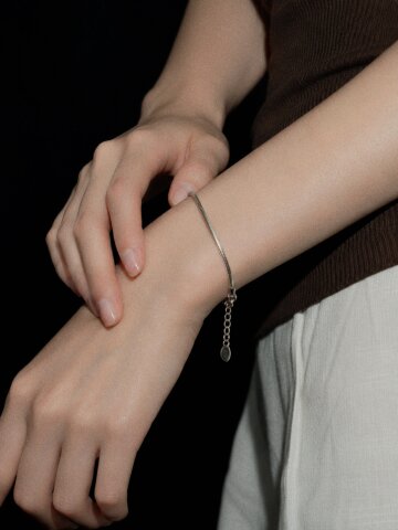 Round snake chain bracelet / 둥근 뱀줄 팔찌