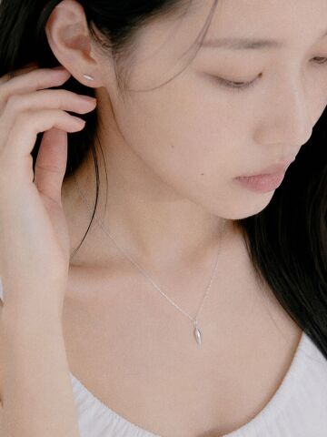 [SET] Edge seed piercing + Edge seed necklace / 엣지 시드 피어싱 + 엣지 시드 목걸이 세트