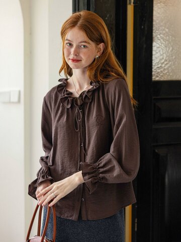 DA_Edge long-sleeve blouse_2color