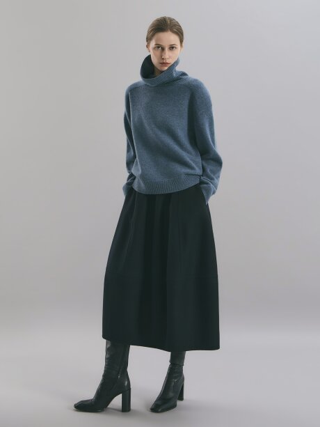 울 블렌드 벌룬 스커트 