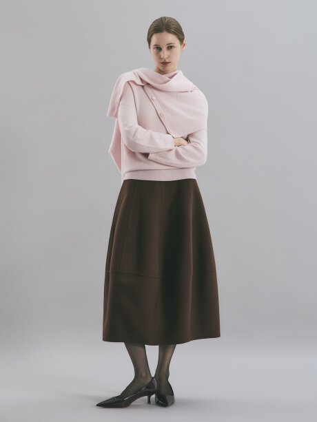울 블렌드 벌룬 스커트 