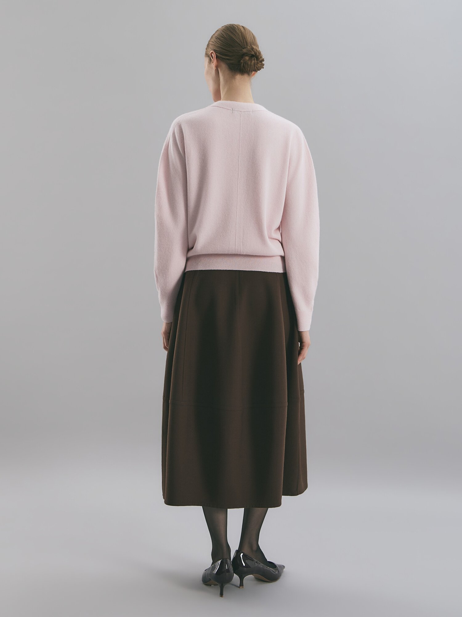 홀가먼트 캐시미어 브이넥 가디건 (LIGHT PINK)