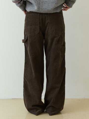 Brushed Corduroy Carpenter Pants Chestnut