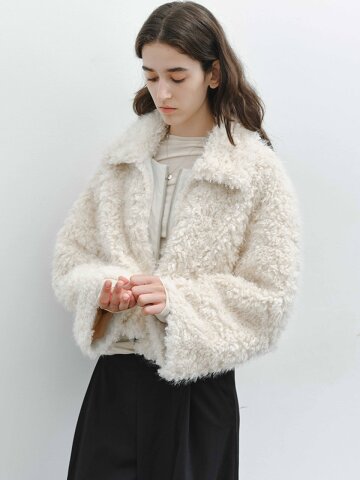 TG_Cropped faux fur jacket_2color
