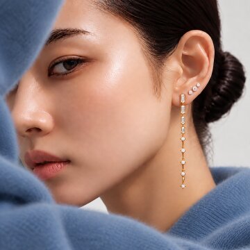 Cascade Baguette Drop Earrings
캐스케이드 바게트 드롭 이어링