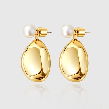 Fluid Oval Pearl Earrings
플루이드 오발 펄 이어링